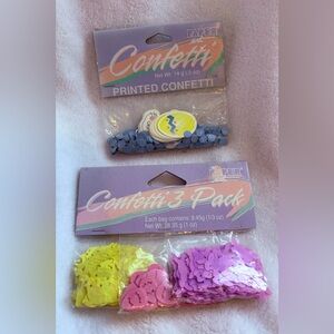 Printed Confetti - Blue and Silver (Set of Two)